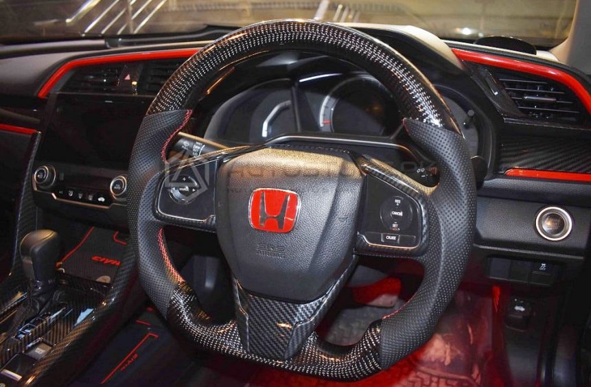 Honda Civic Carbon Fiber Steering Wheel