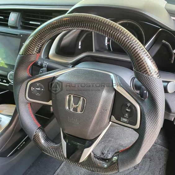 Honda Civic Carbon Fiber Steering Wheel 2016-2019 - Autostore.pk