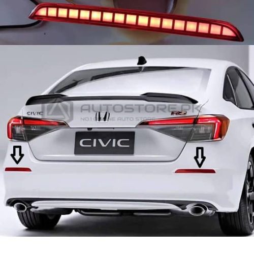Honda Civic Rear Bumper Reflector Red V1 20222023 Autostore.pk